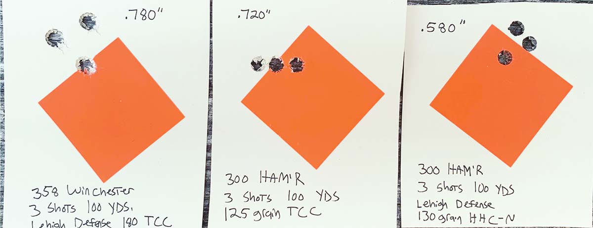 These are typical groups from Wilson Combat manufactured NULA rifles. They just plain shoot!